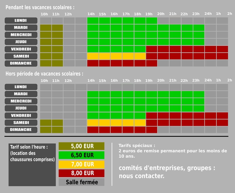 Le Bowling d'Evreux se compose de 20 pistes multijoueurs