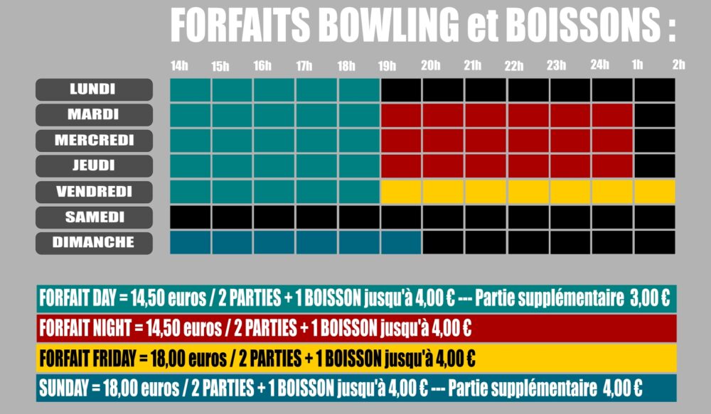 tarifs-bowling-forfaits parties et boissons2024